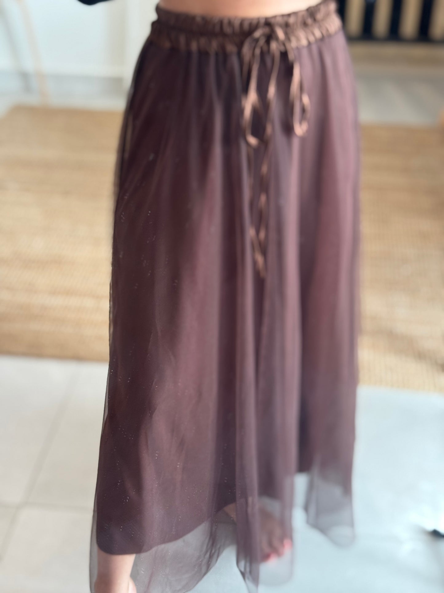 Chocolate Tulle Skirt