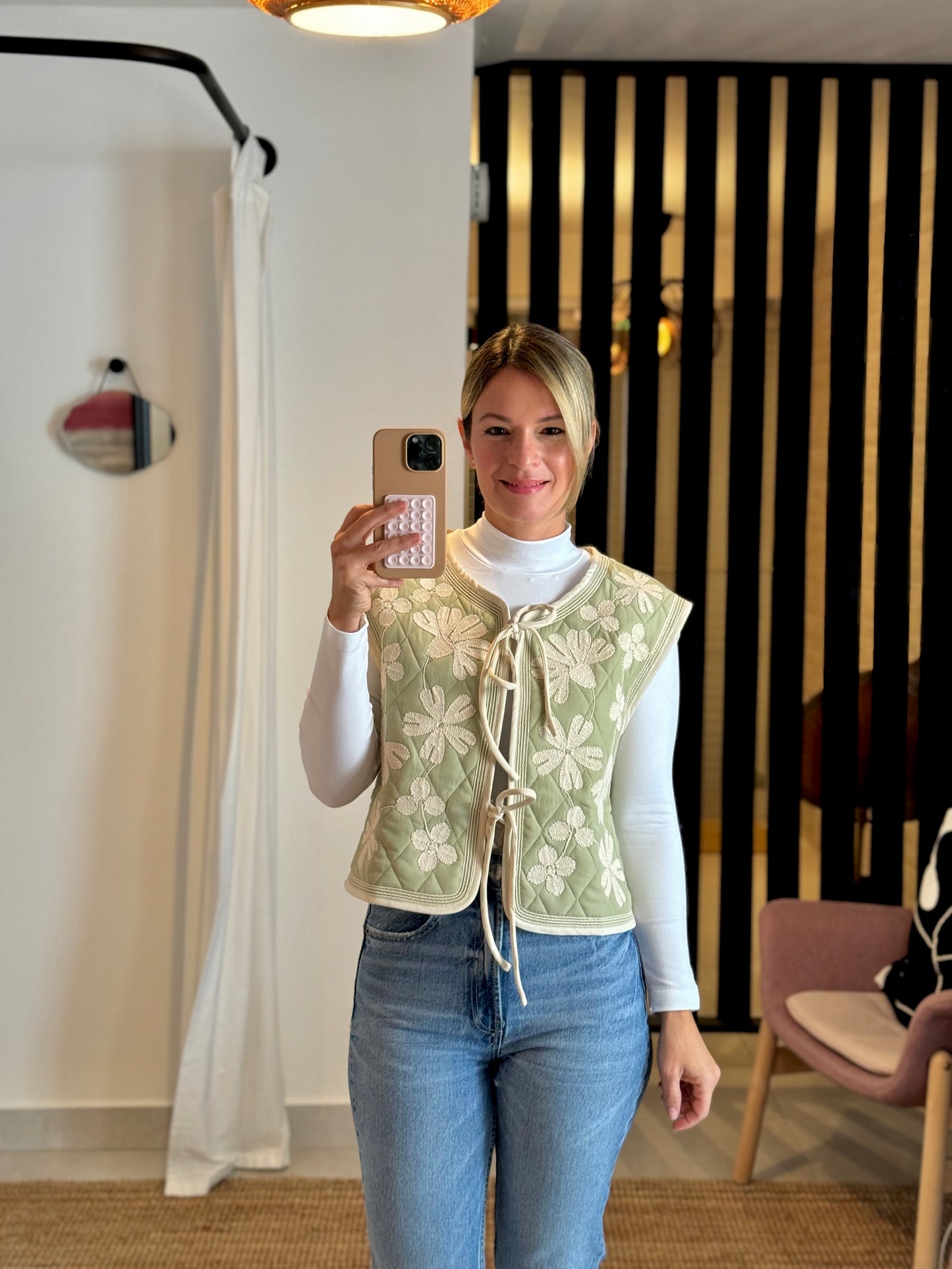 Embroidery Quilted Vest