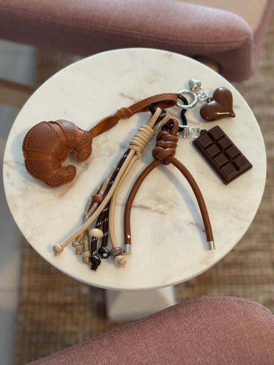 Handbag Key Holder / Multi Chocolate