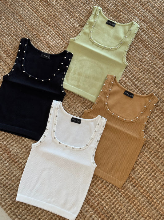 Studded Basic Top