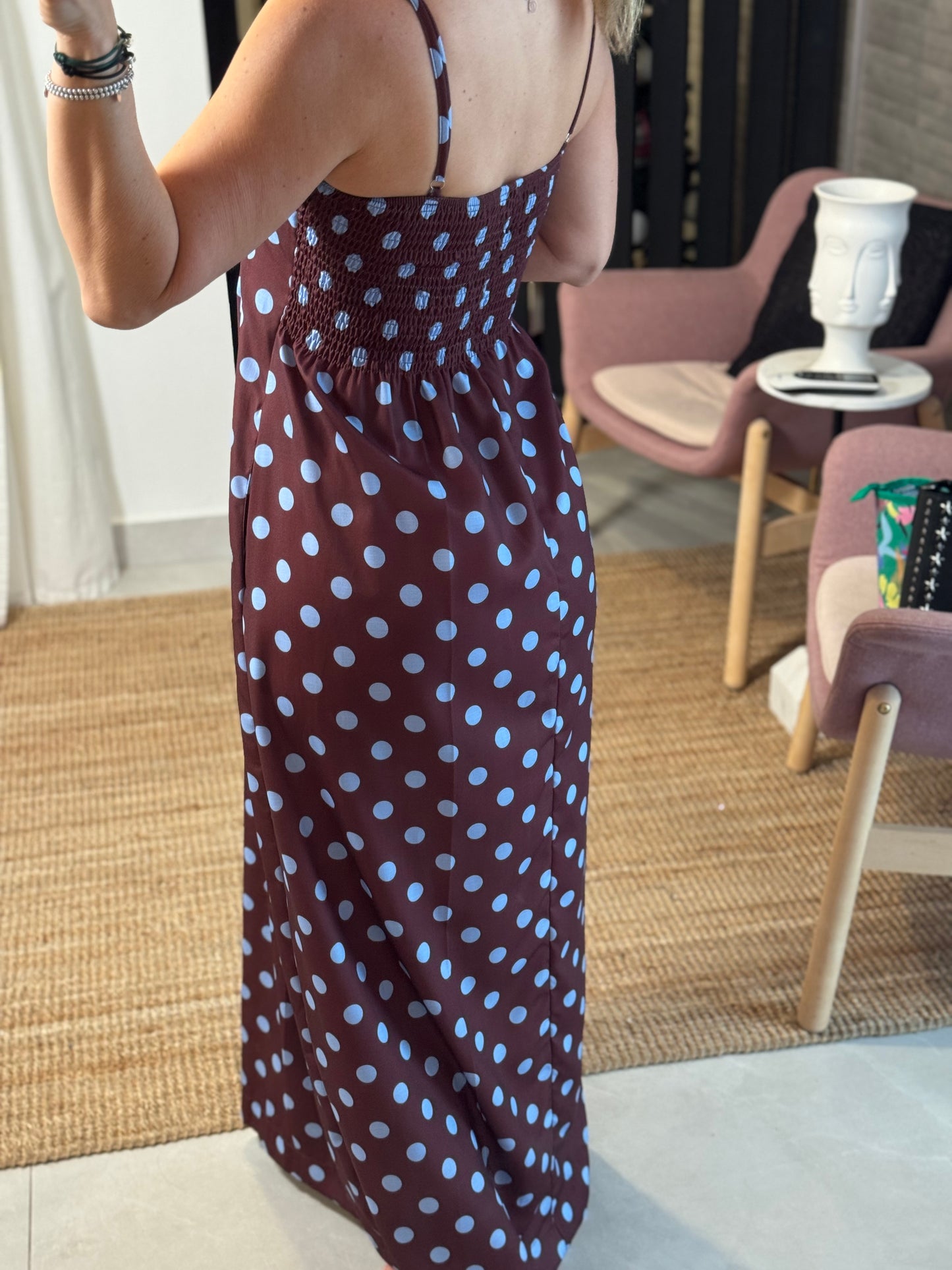 Maxi Polka Dress