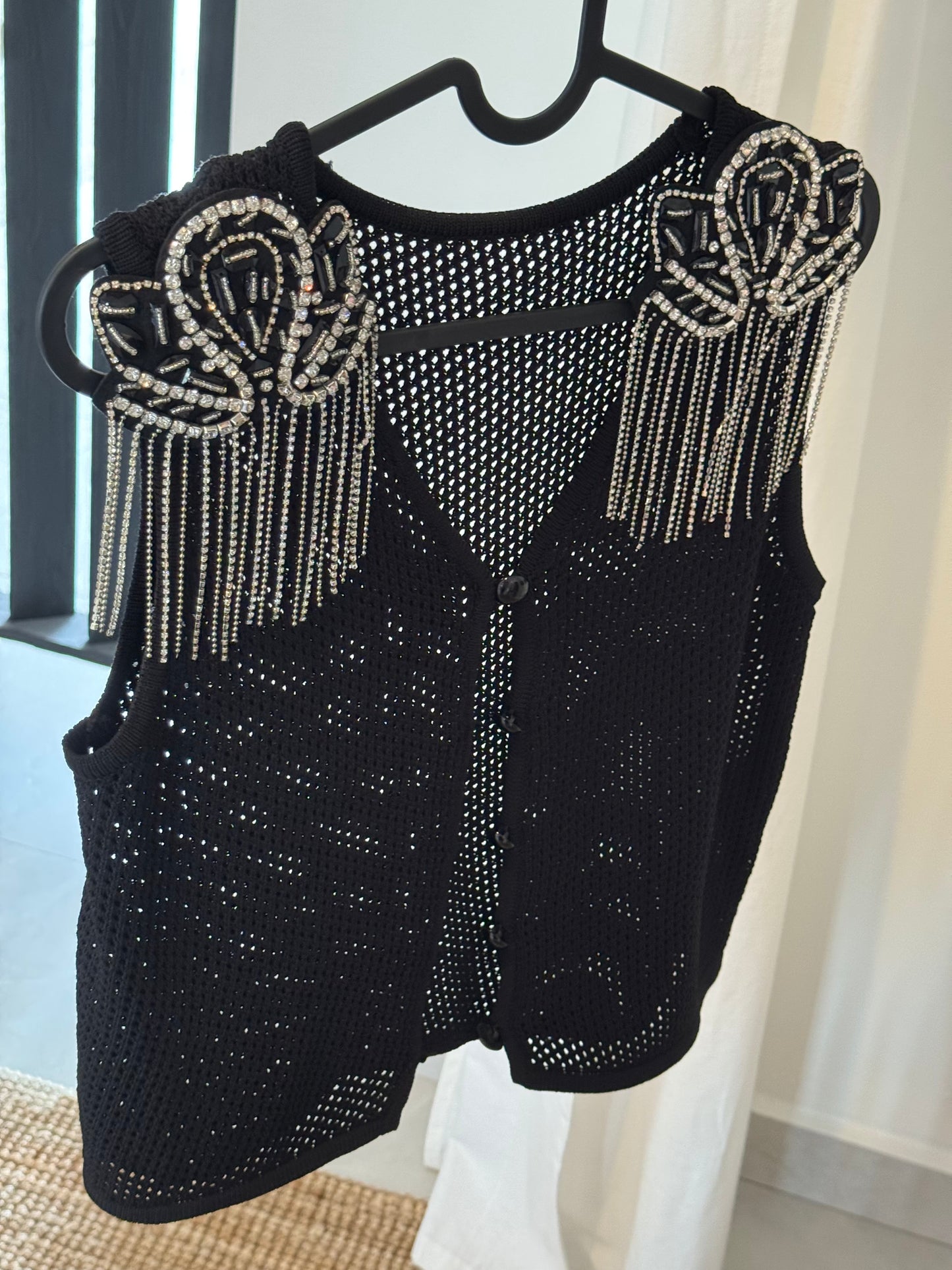 Knitted Rhinestones Top