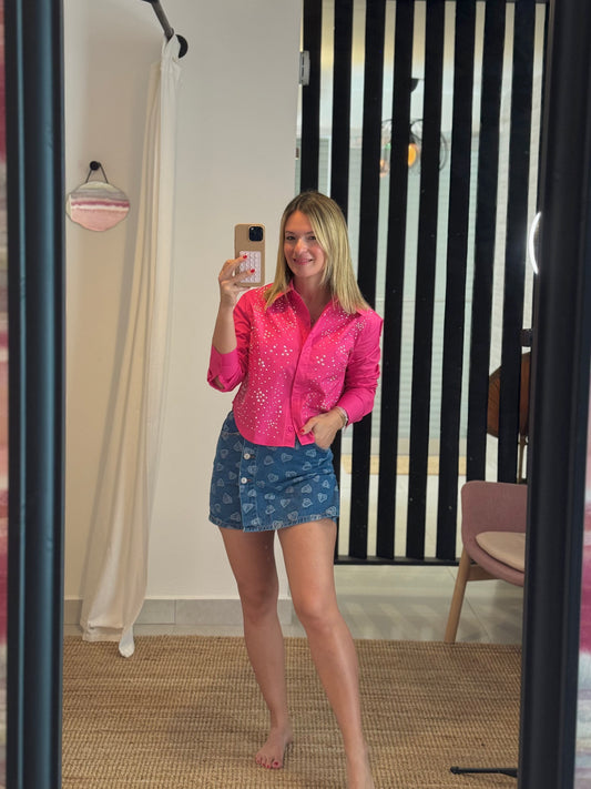 Studded Button Down Top