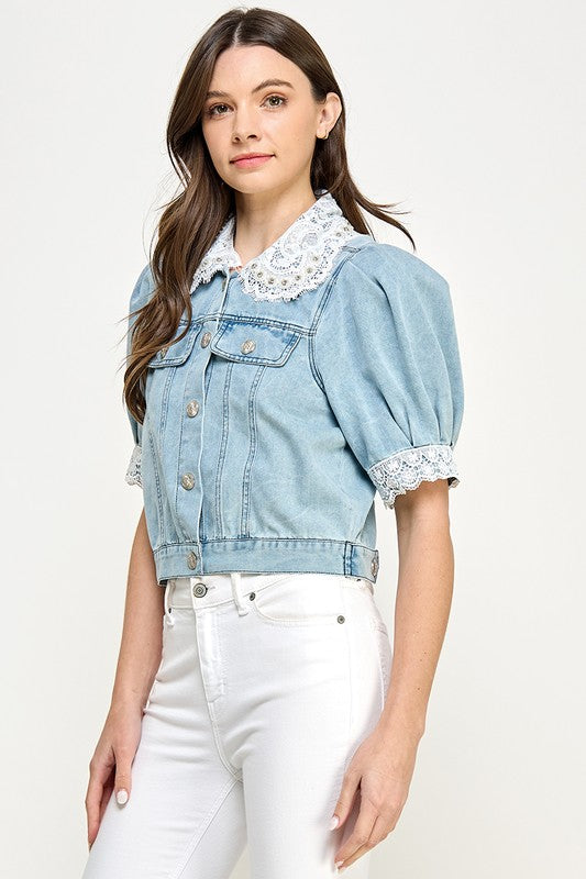 Lace & Denim Jacket