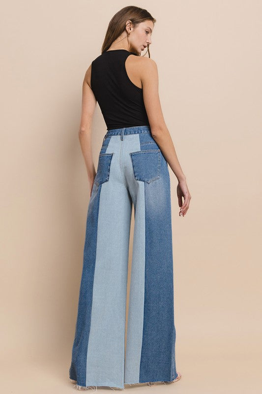 Color Block Jean