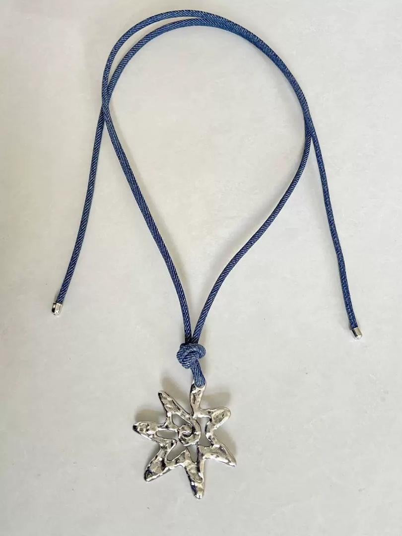 Denim Cord Necklace