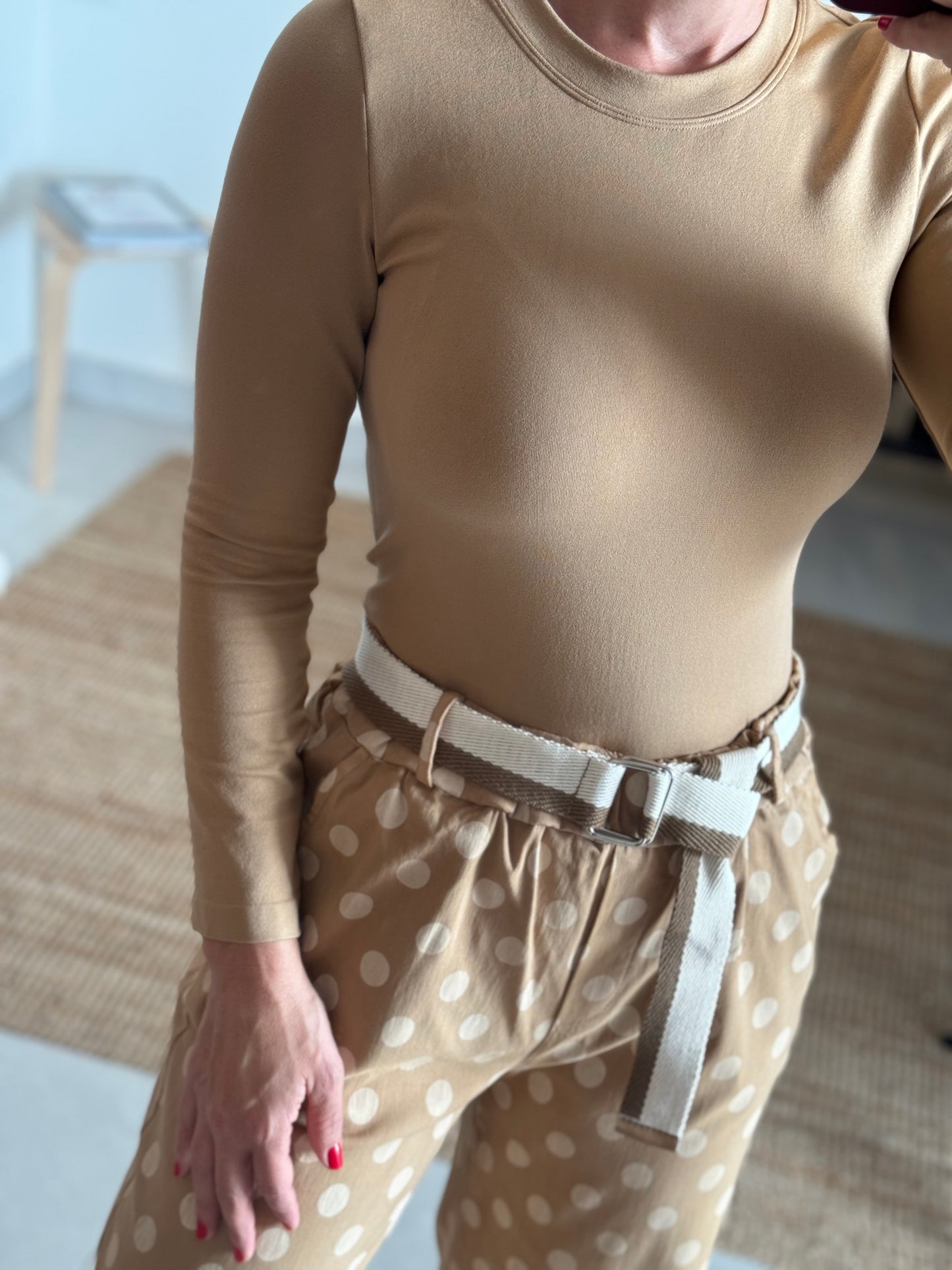 Polka Dot Belted Pant