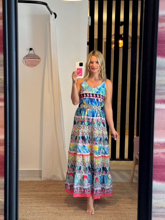 Colorful Sleeveless Dress