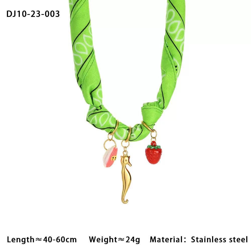 Bandana Charm Necklace