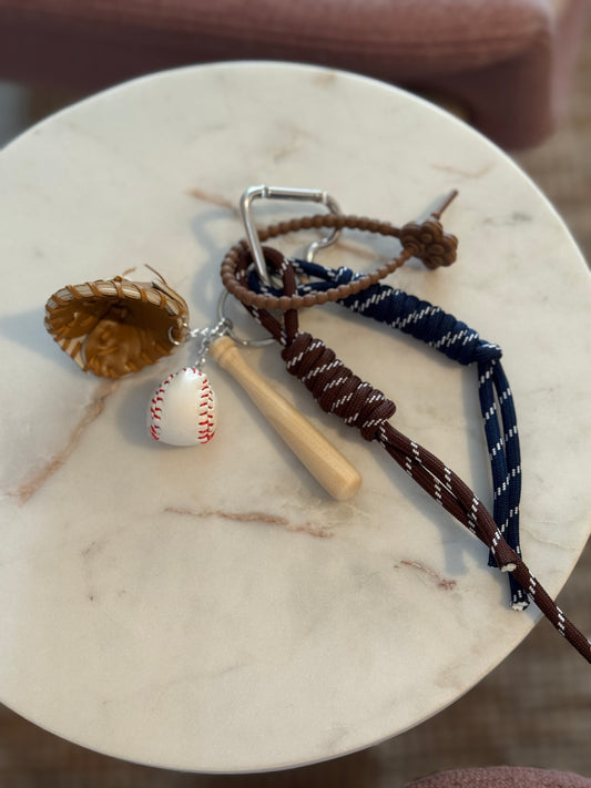 Handbag Key Holder / Multi Baseball