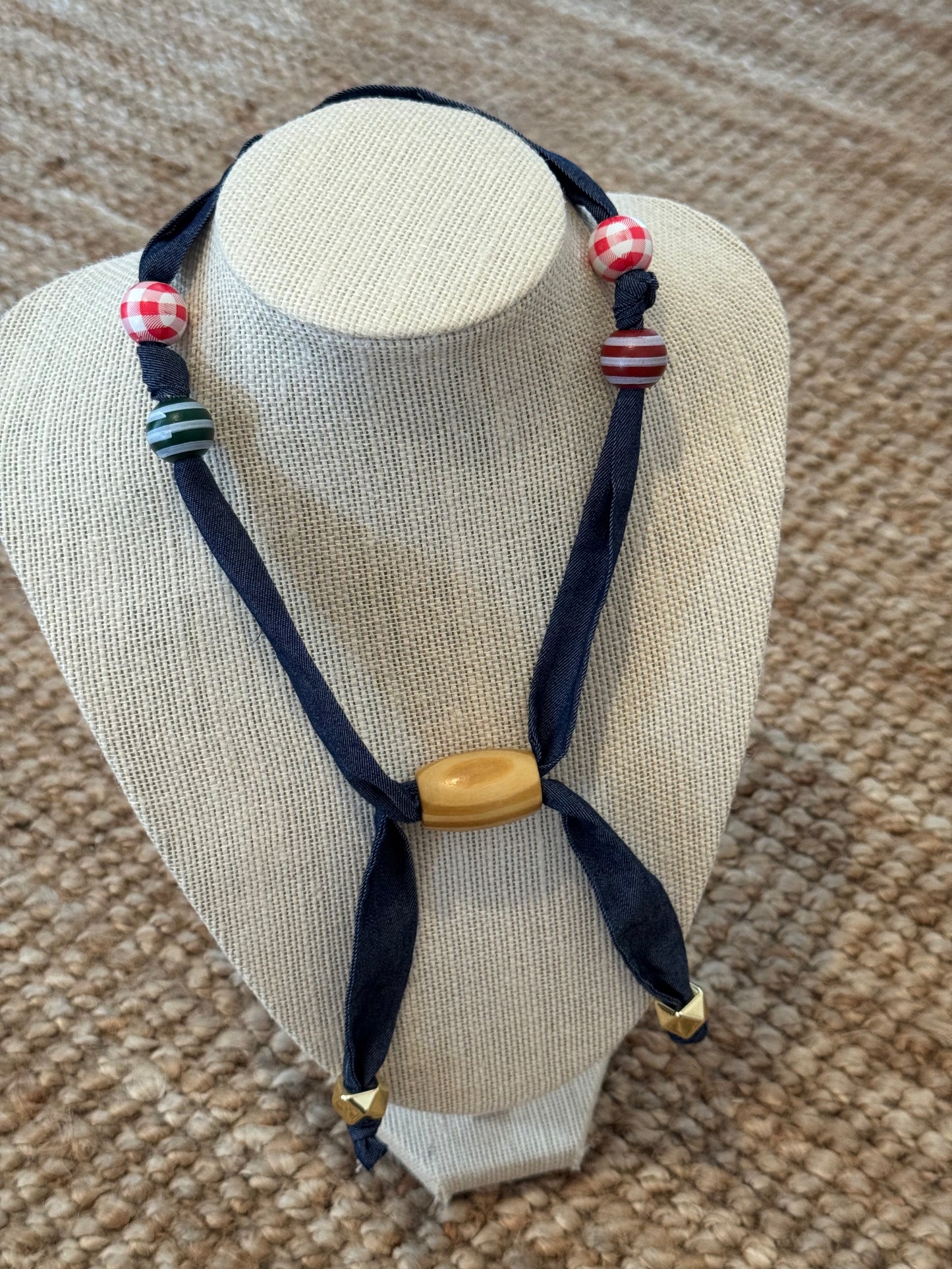 Denim Necklace