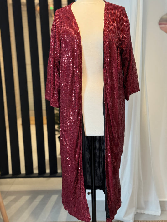 Sequins Long Cardigan