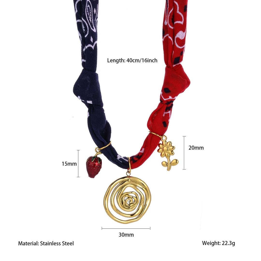 Bandana Multi Charm Necklace