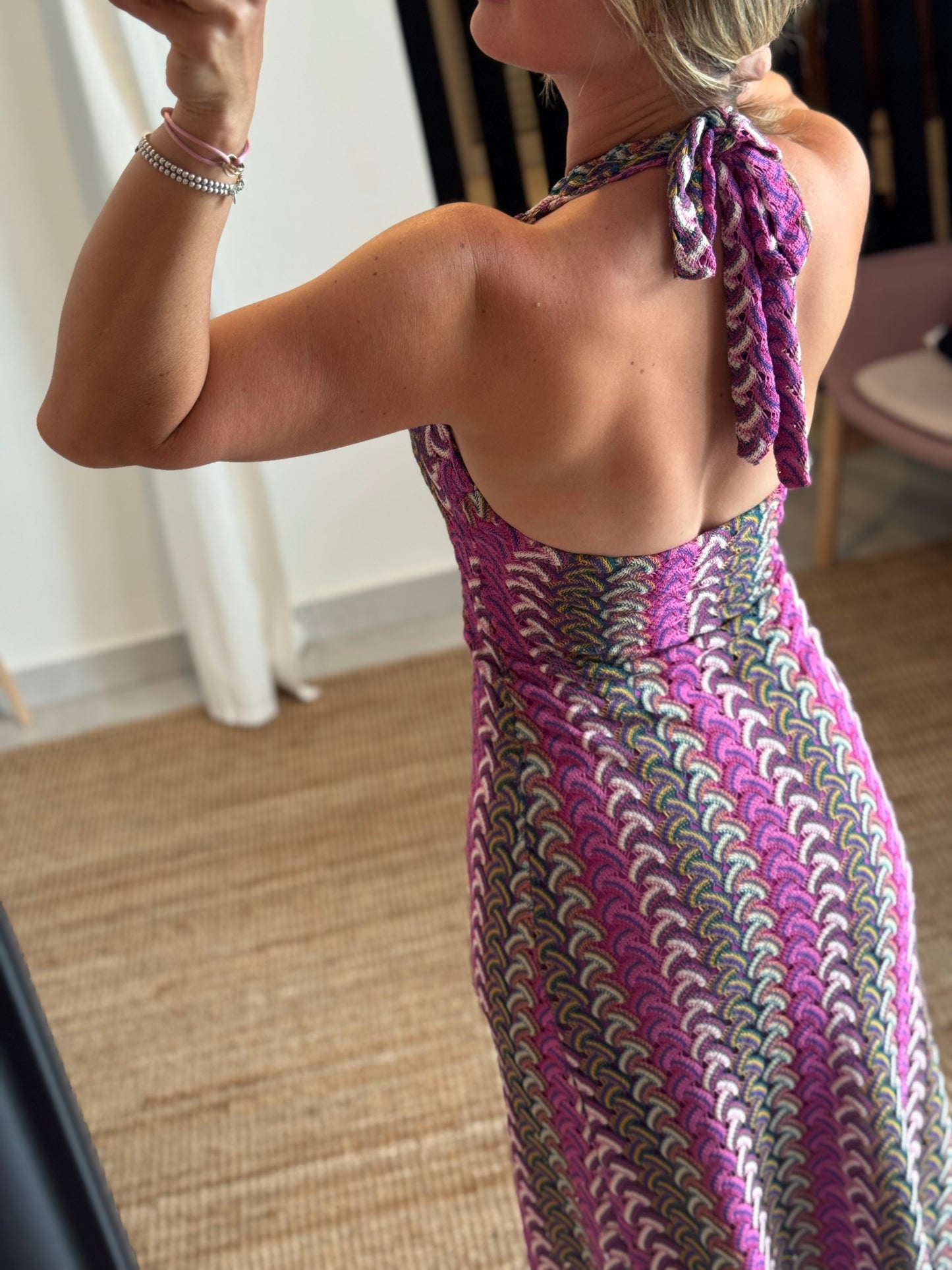 Open Back Halter Summer Dress