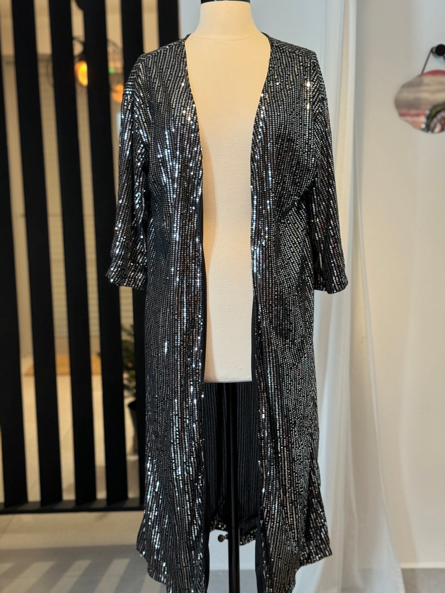 Sequins Long Cardigan