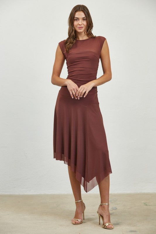 Asymmetrical Midi Dress