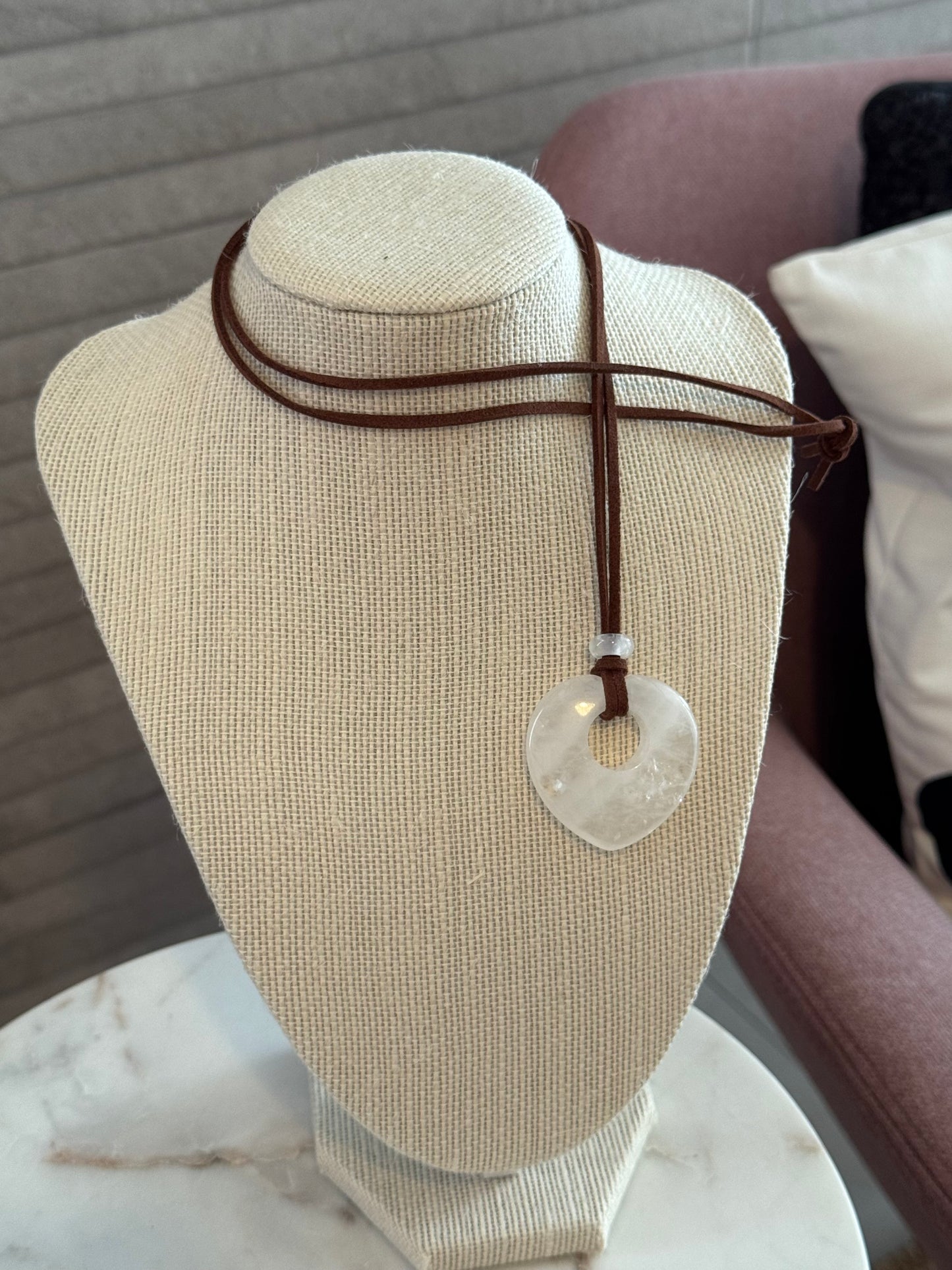 Suede Pendant Necklace