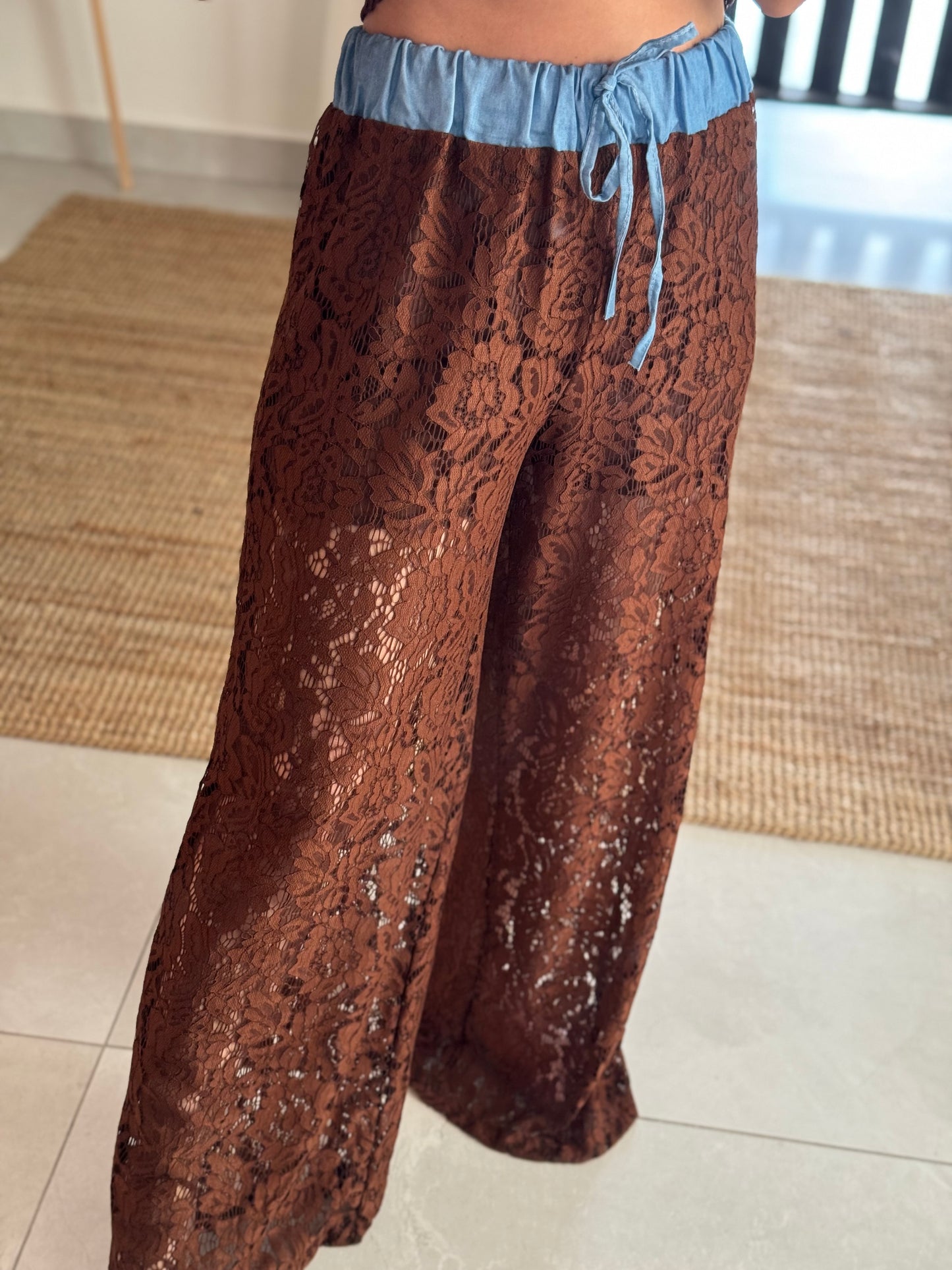 Italian Lace & Denim Set