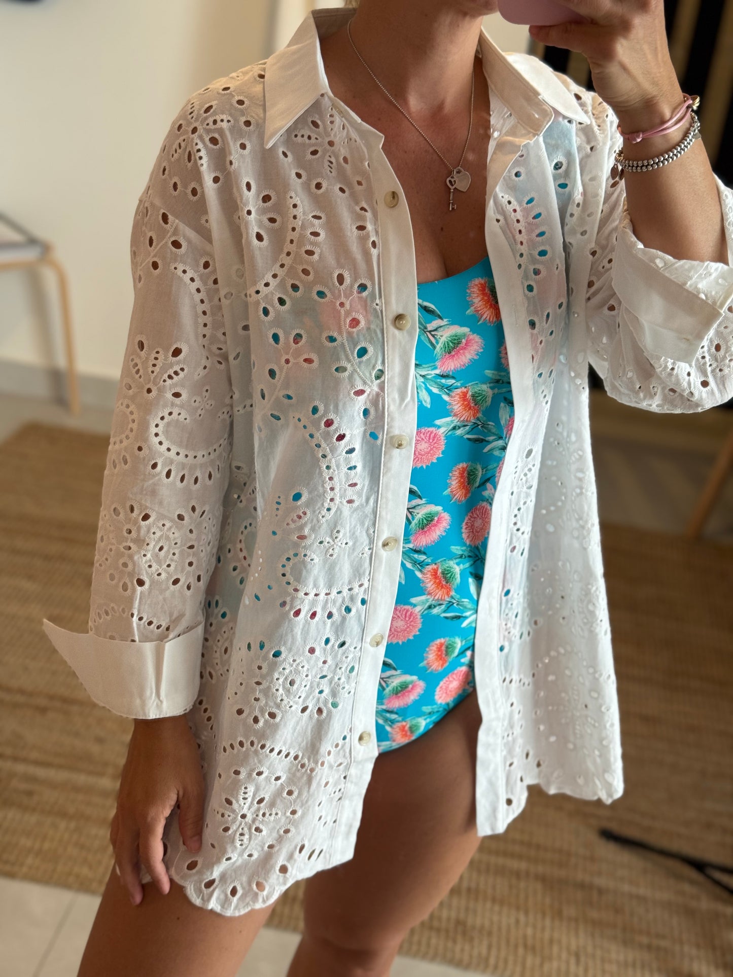 Eyelet Cover Up Top