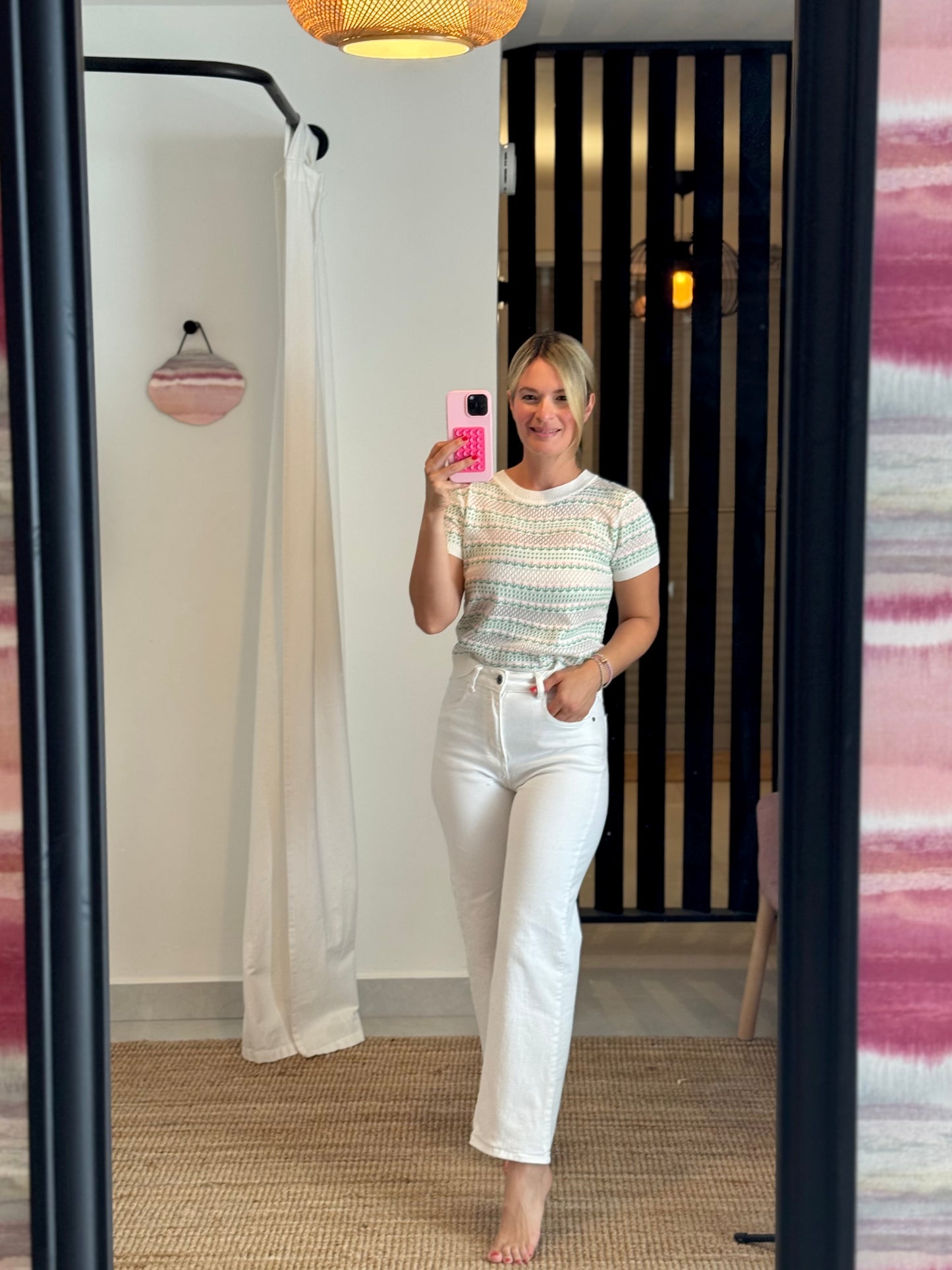 Emerald & Pink Top