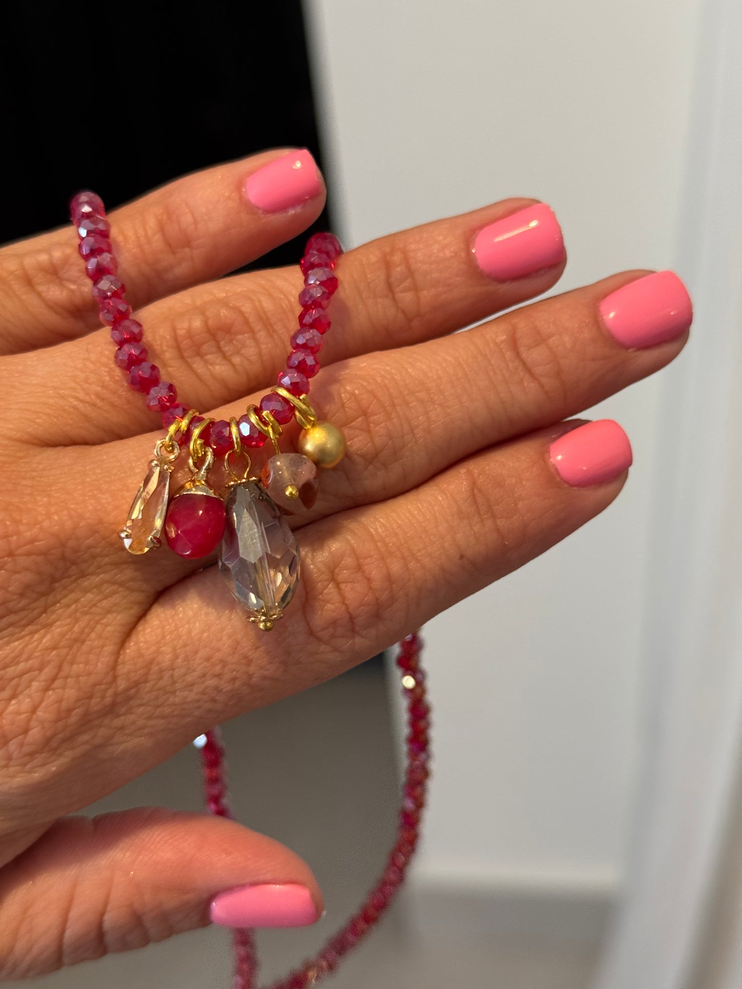 Crystals Multi Charm Necklace