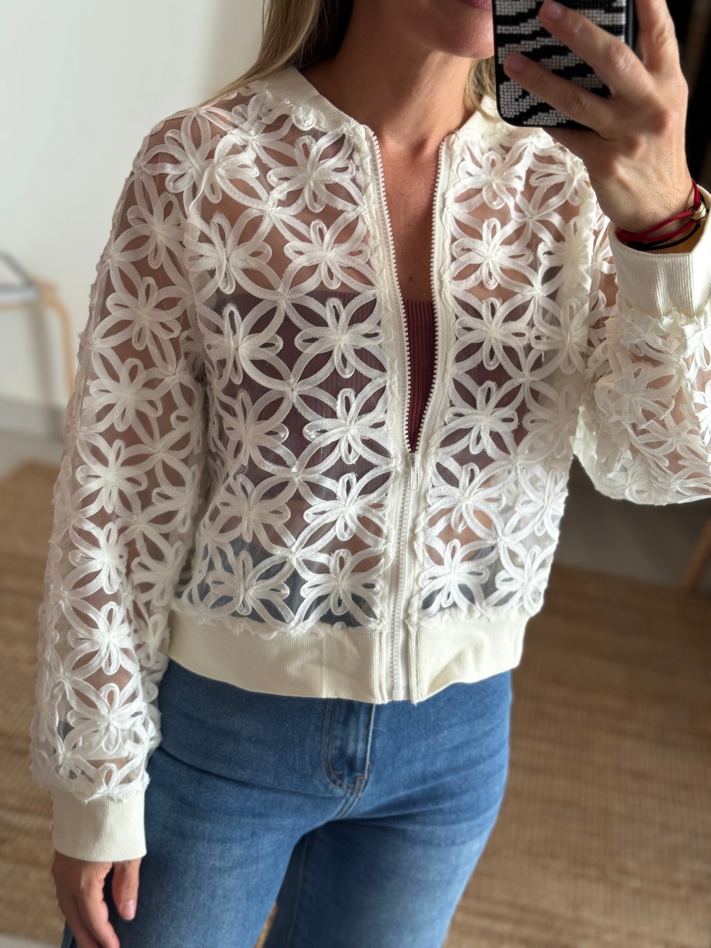 (Pre Order) Lace Bomber Jacket