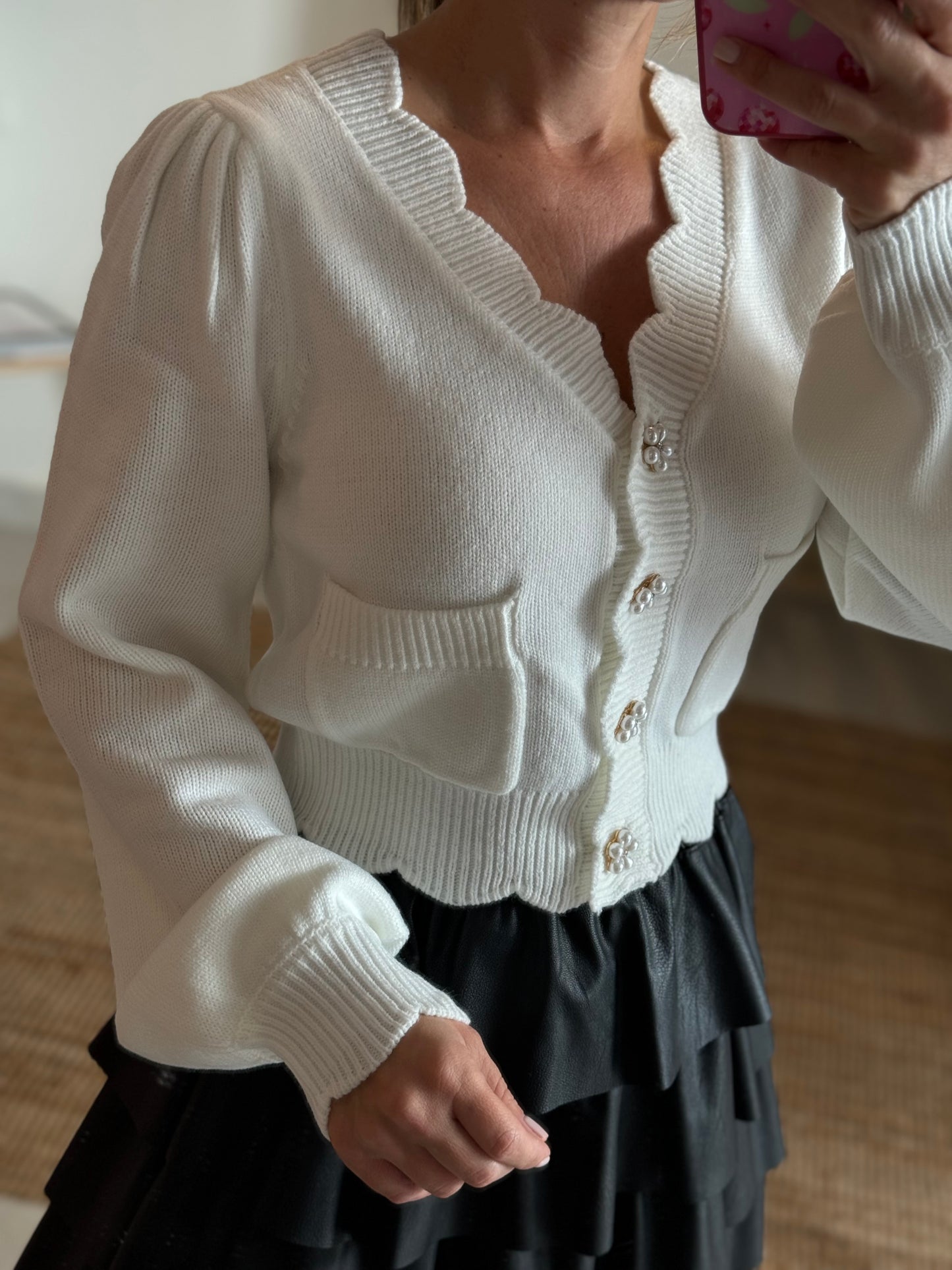 Scalloped Sweater Cardigan