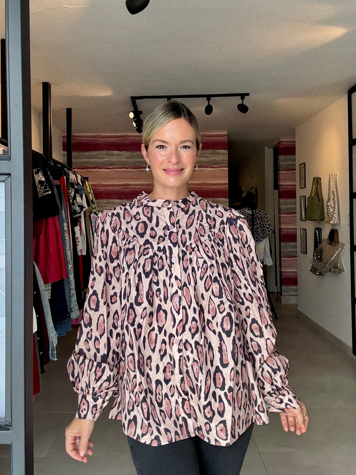 Animal Print Balloon Top