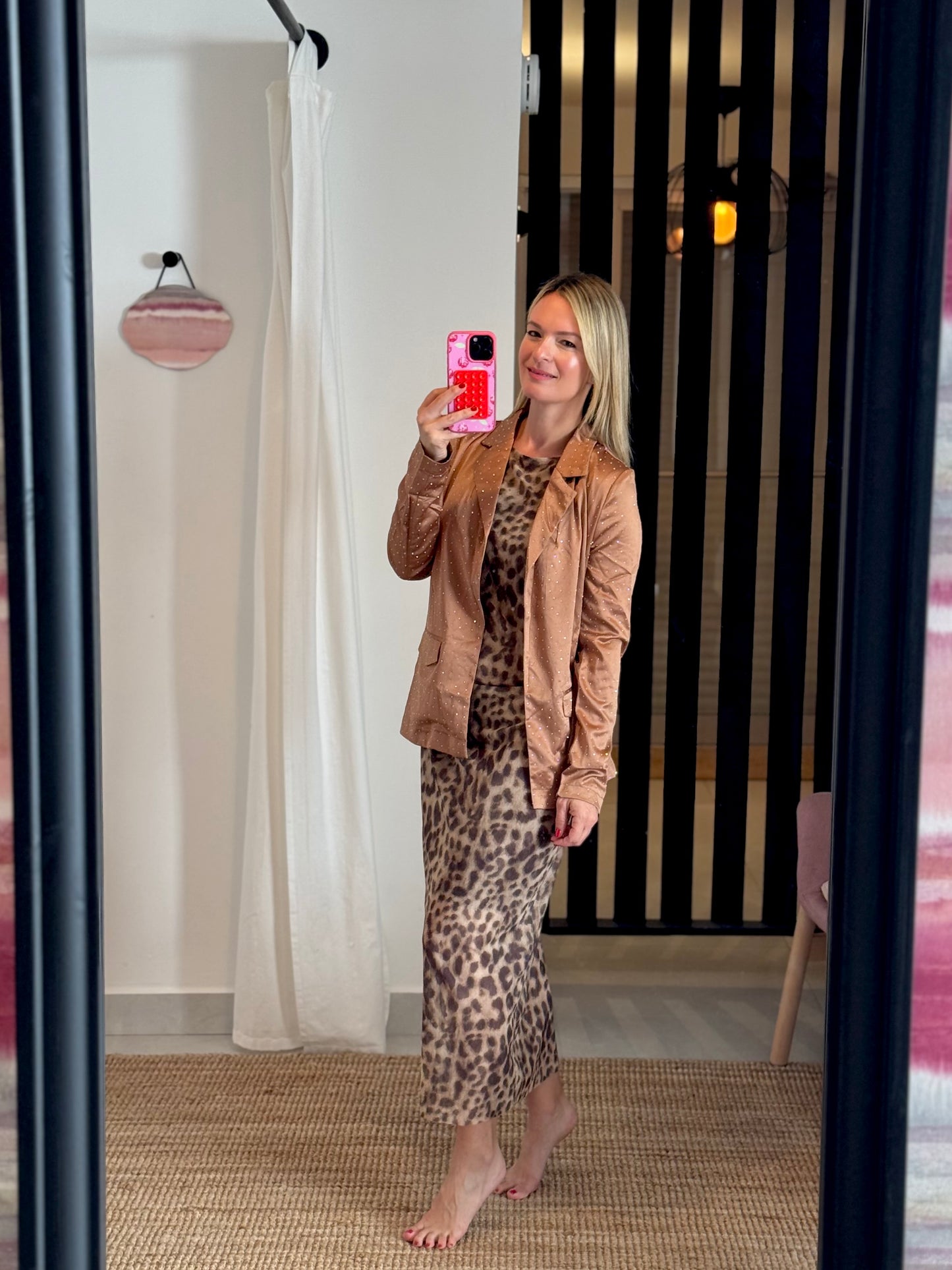 Rhinestones Satin Blazer