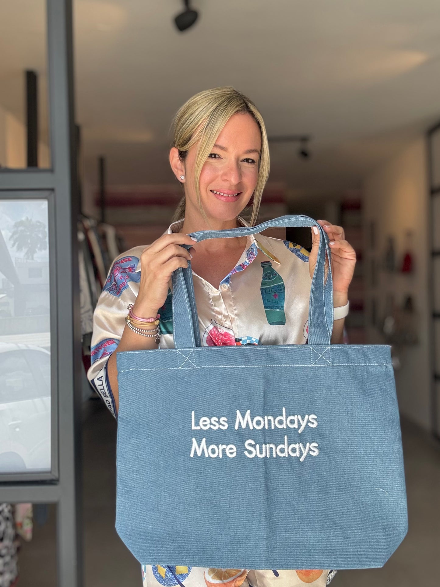 Less Monday Denim Bag