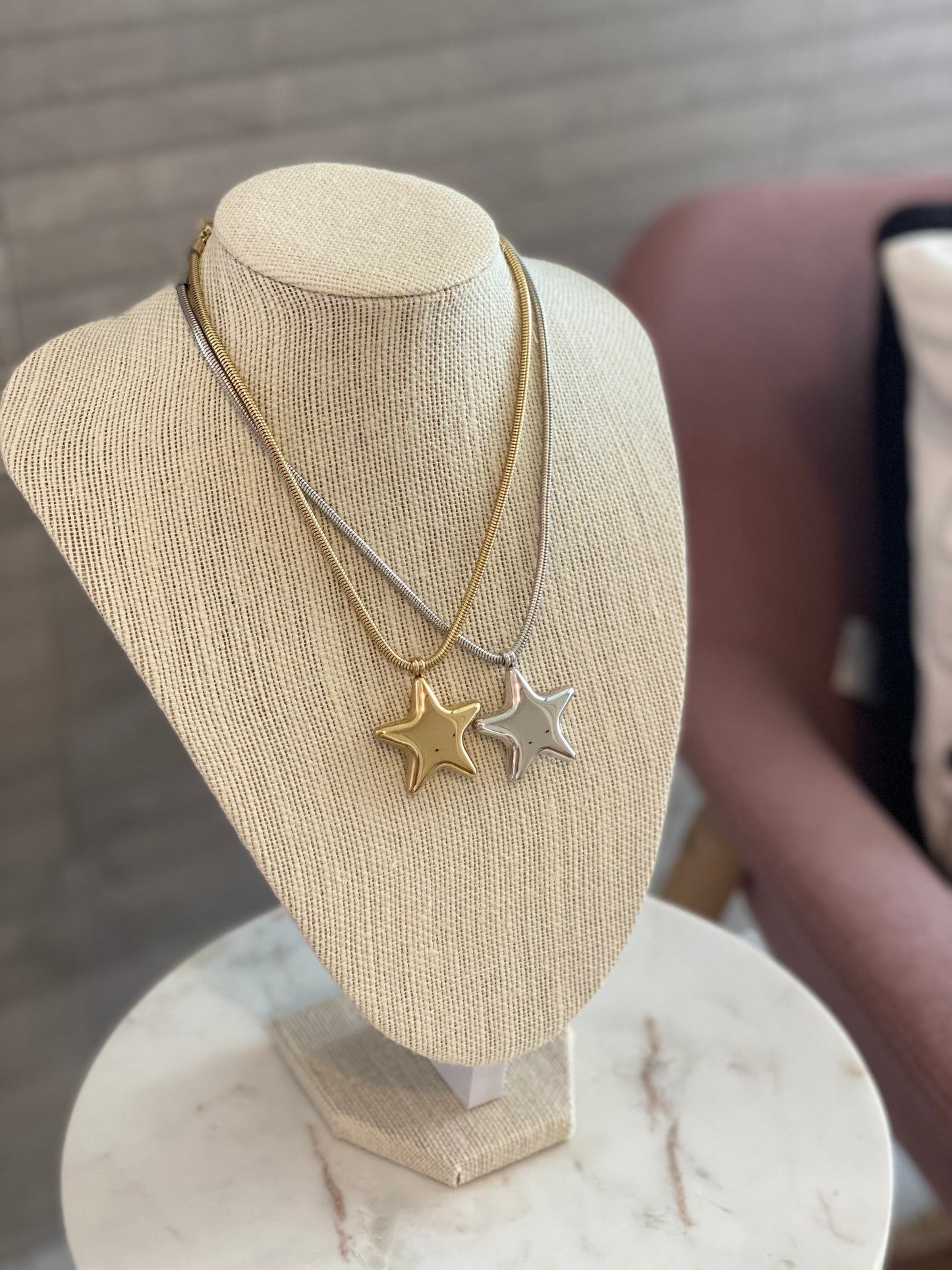 Big Chunky Star Necklace