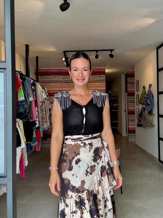 Knitted Rhinestones Top