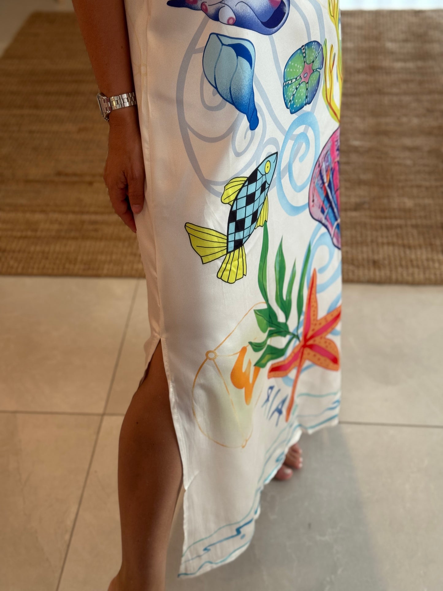 Satin Ocean Dress
