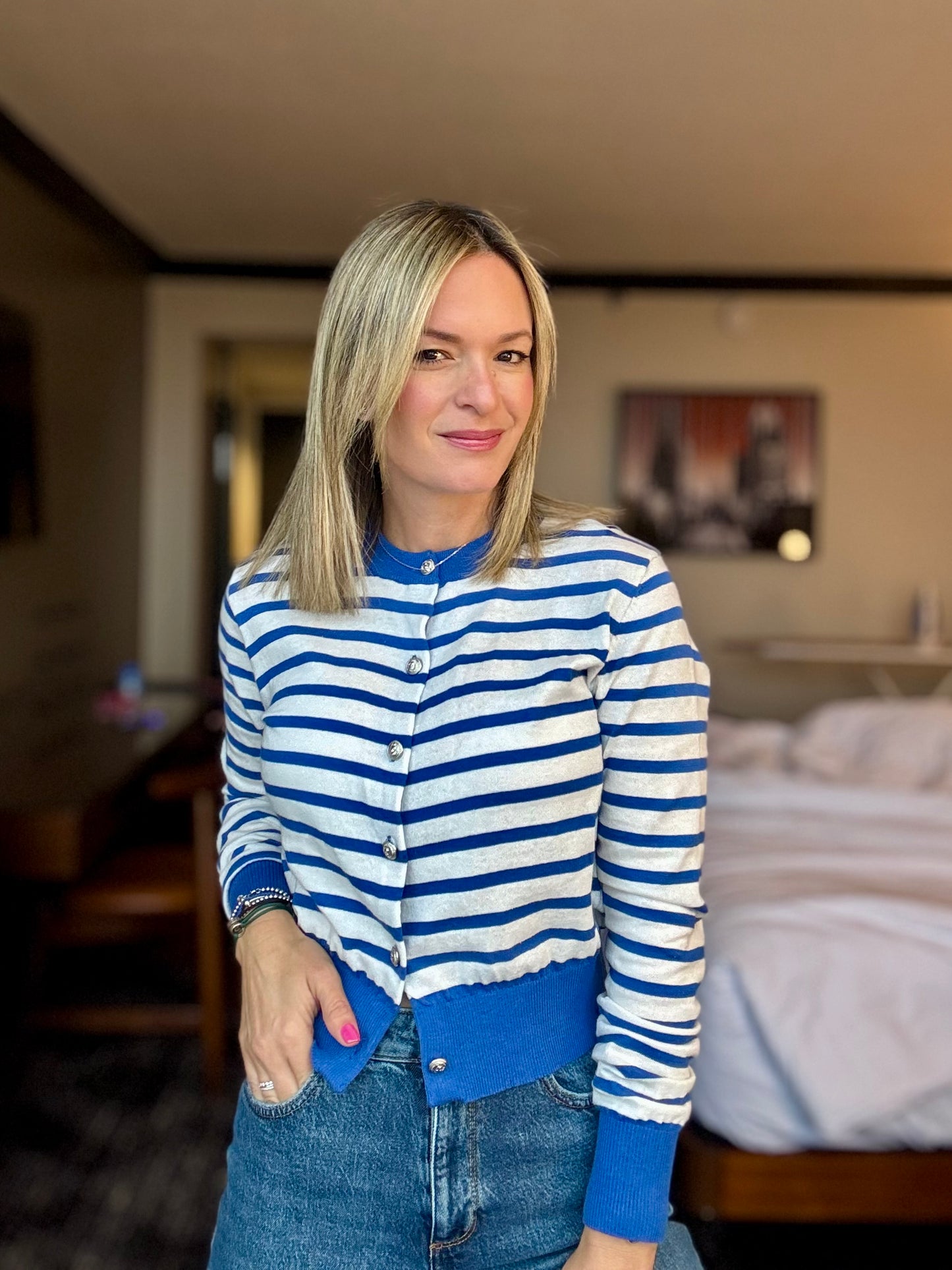 Stripes Cardigan Top