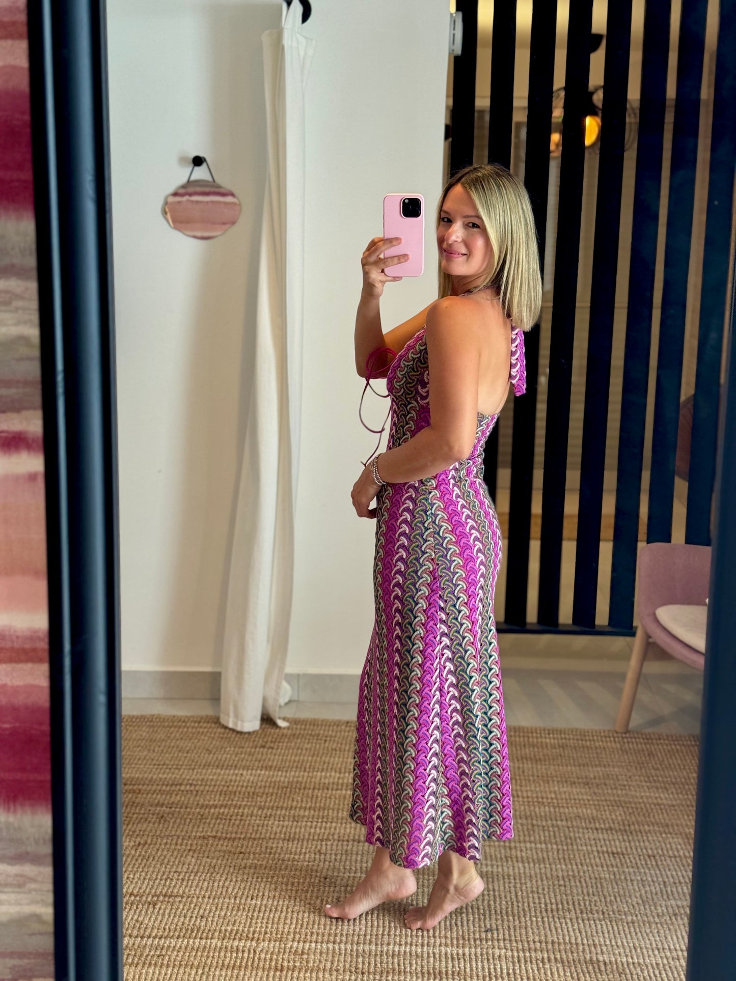 Open Back Halter Summer Dress