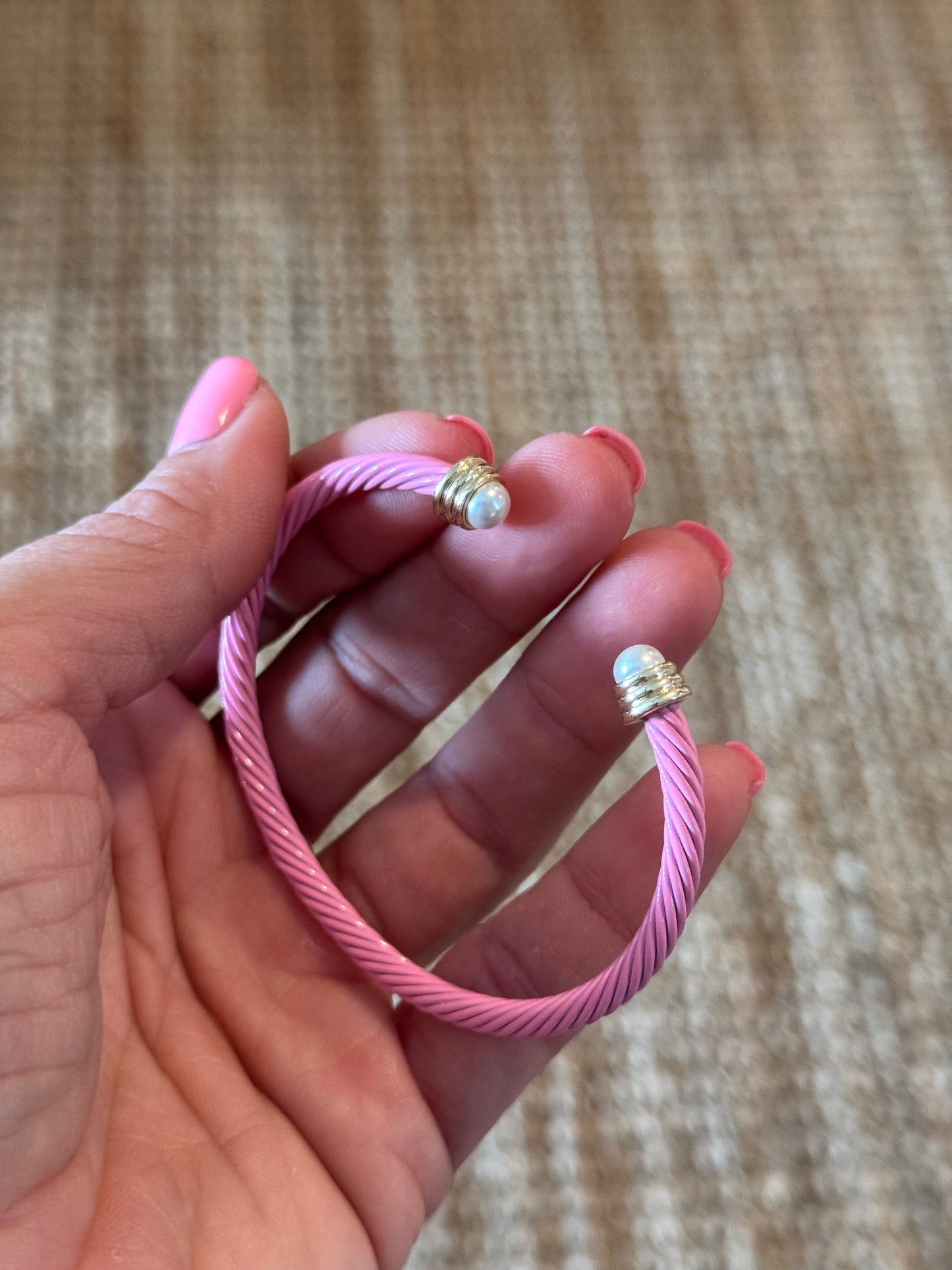 Pink Cable Bracelet