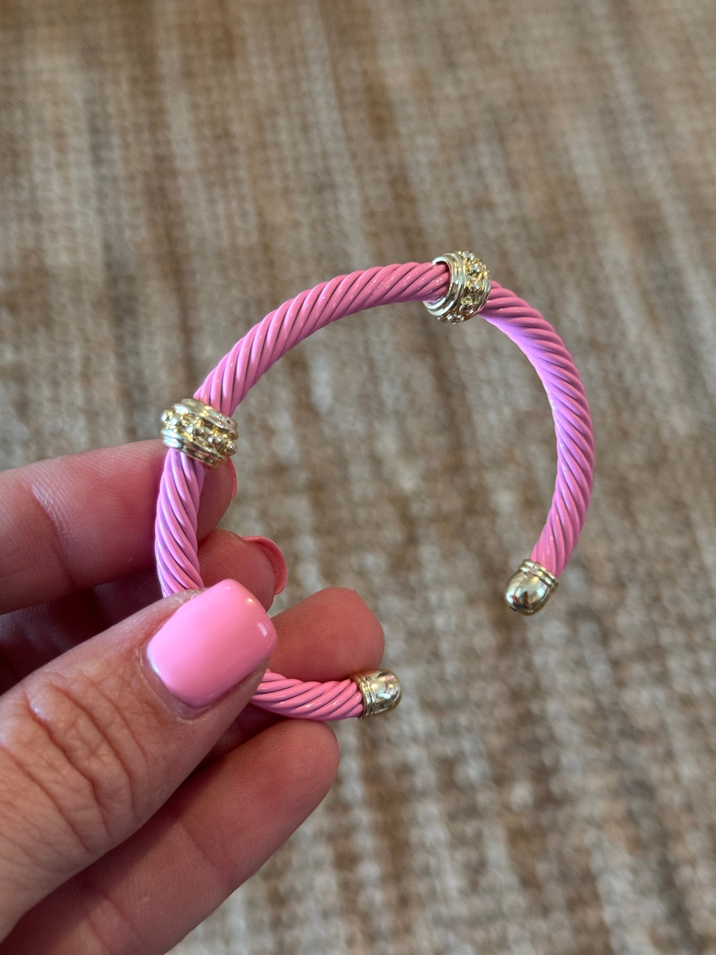 Pink Cable Bracelet