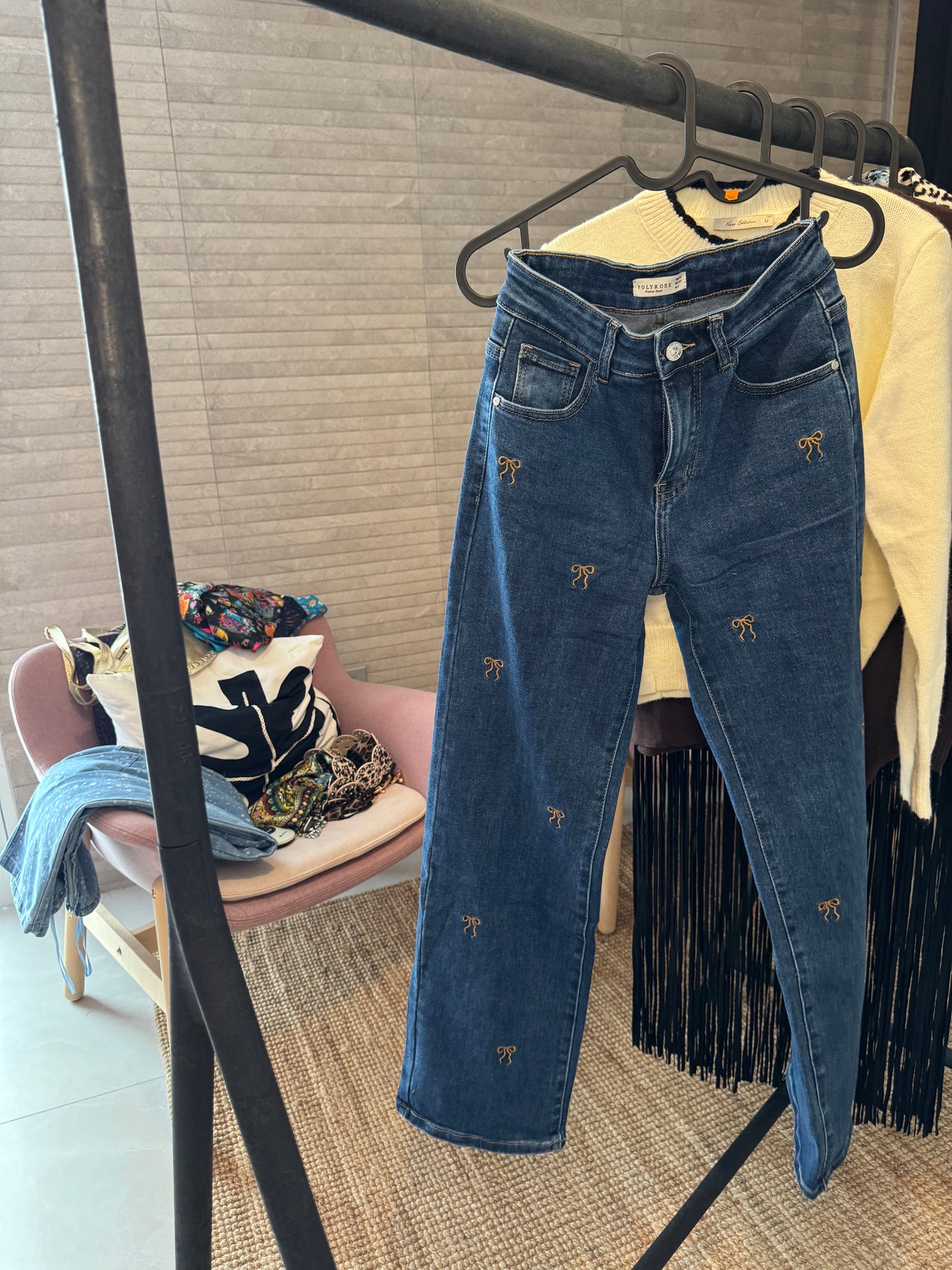 Mini Brown Ribbon Jean