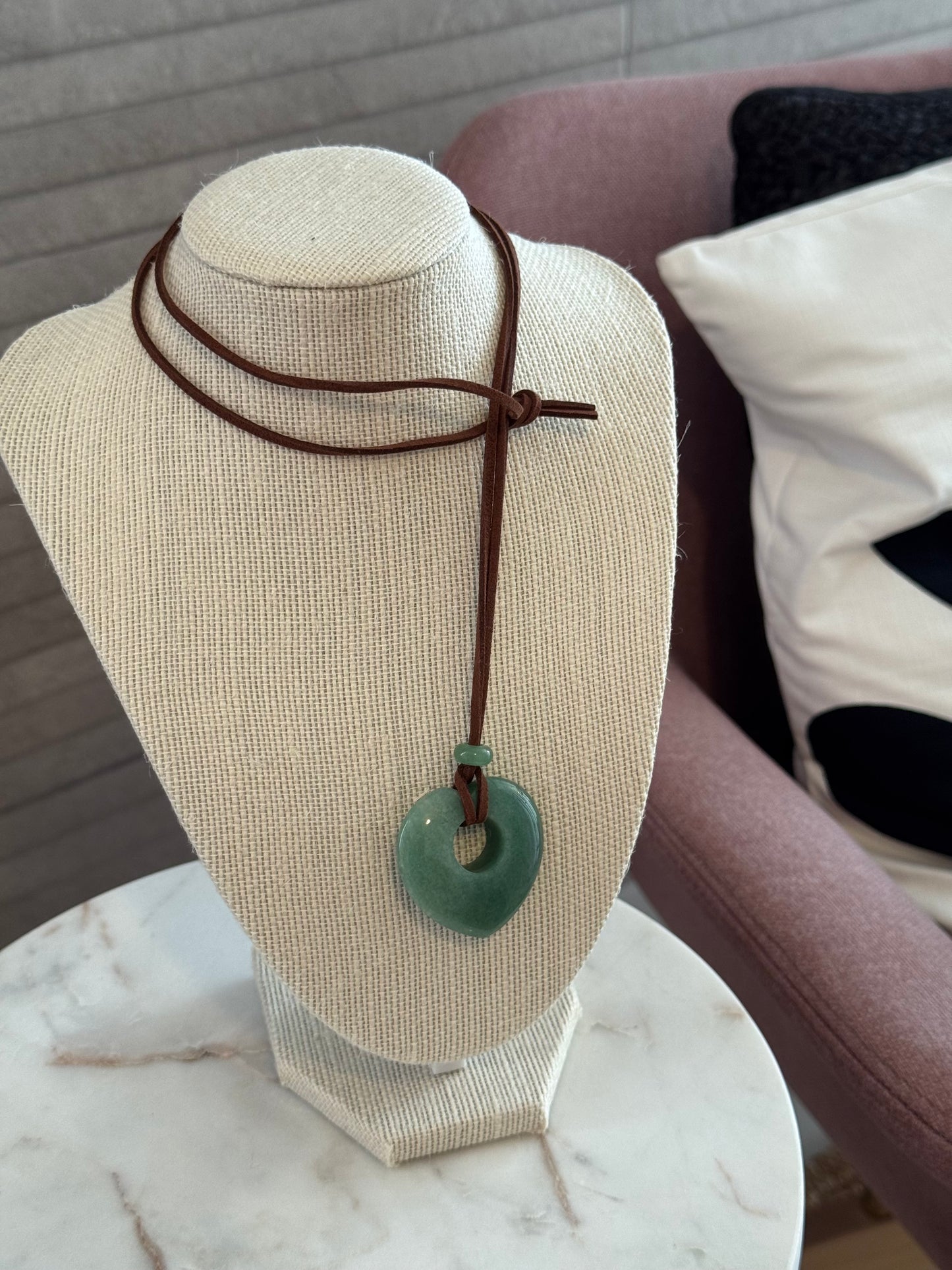 Suede Pendant Necklace