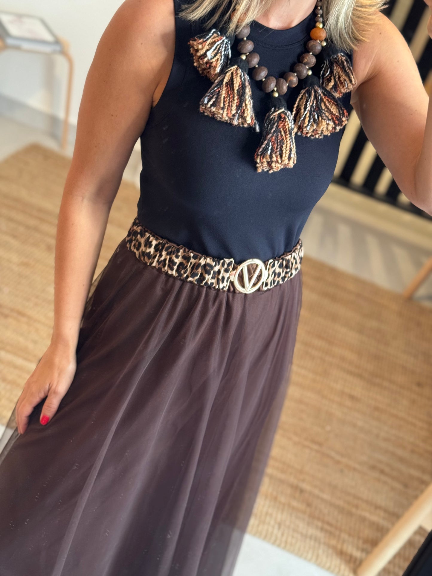 Animal Print Elastic Belt