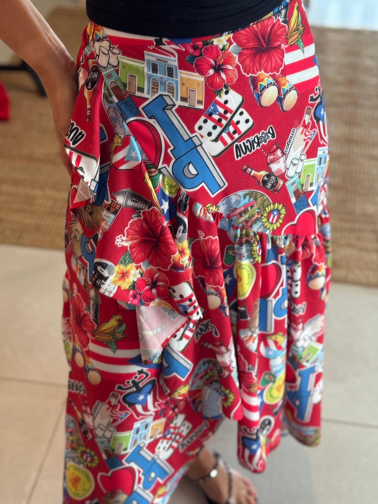 Boricua Wrap Around Skirt