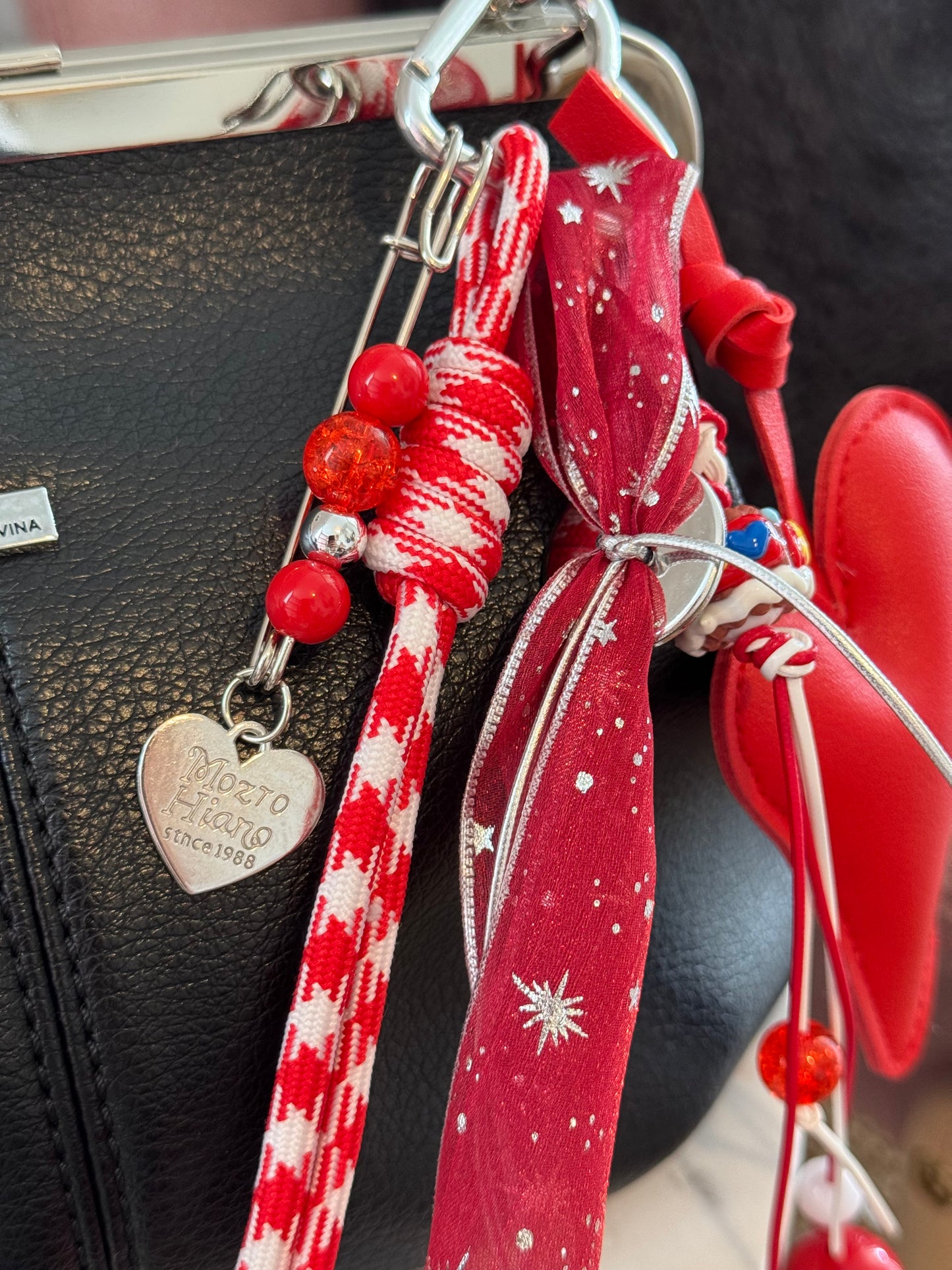 Handbag Key Holder / Big Heart Charm