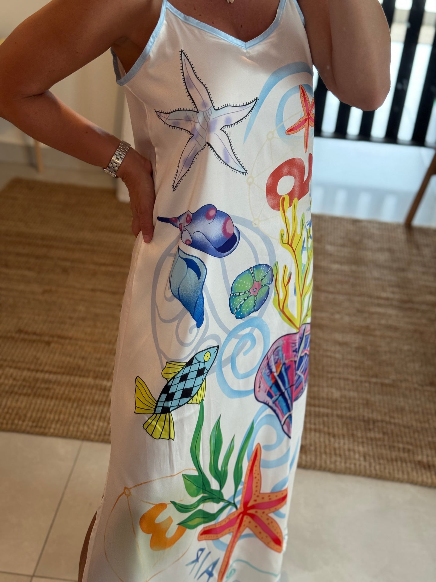 Satin Ocean Dress