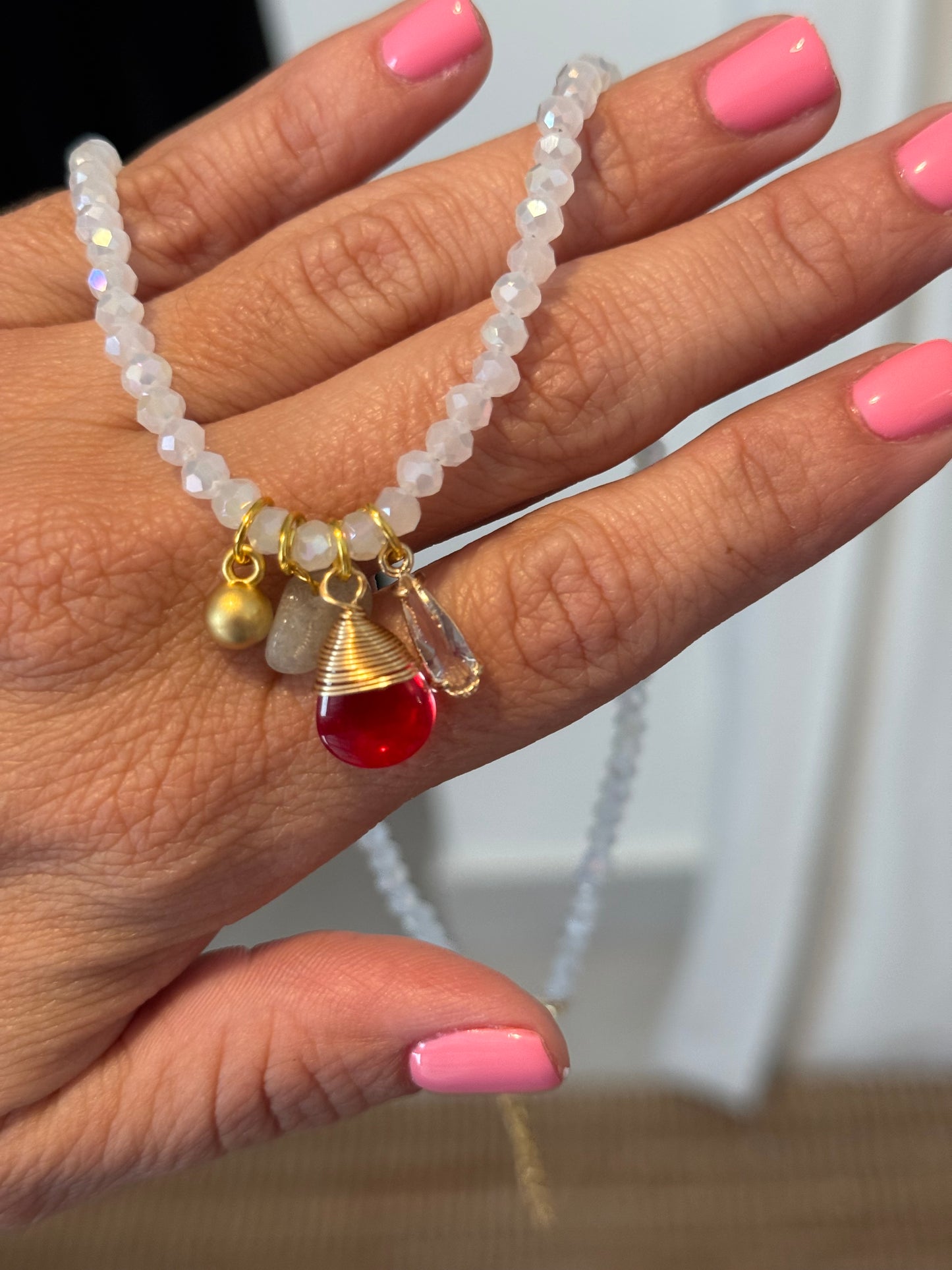 Crystals Multi Charm Necklace