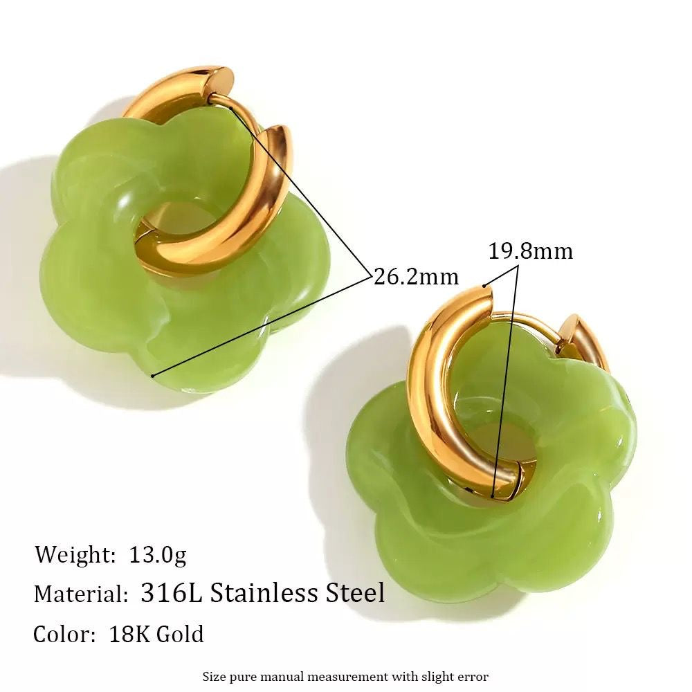 Flower Hoop Earring