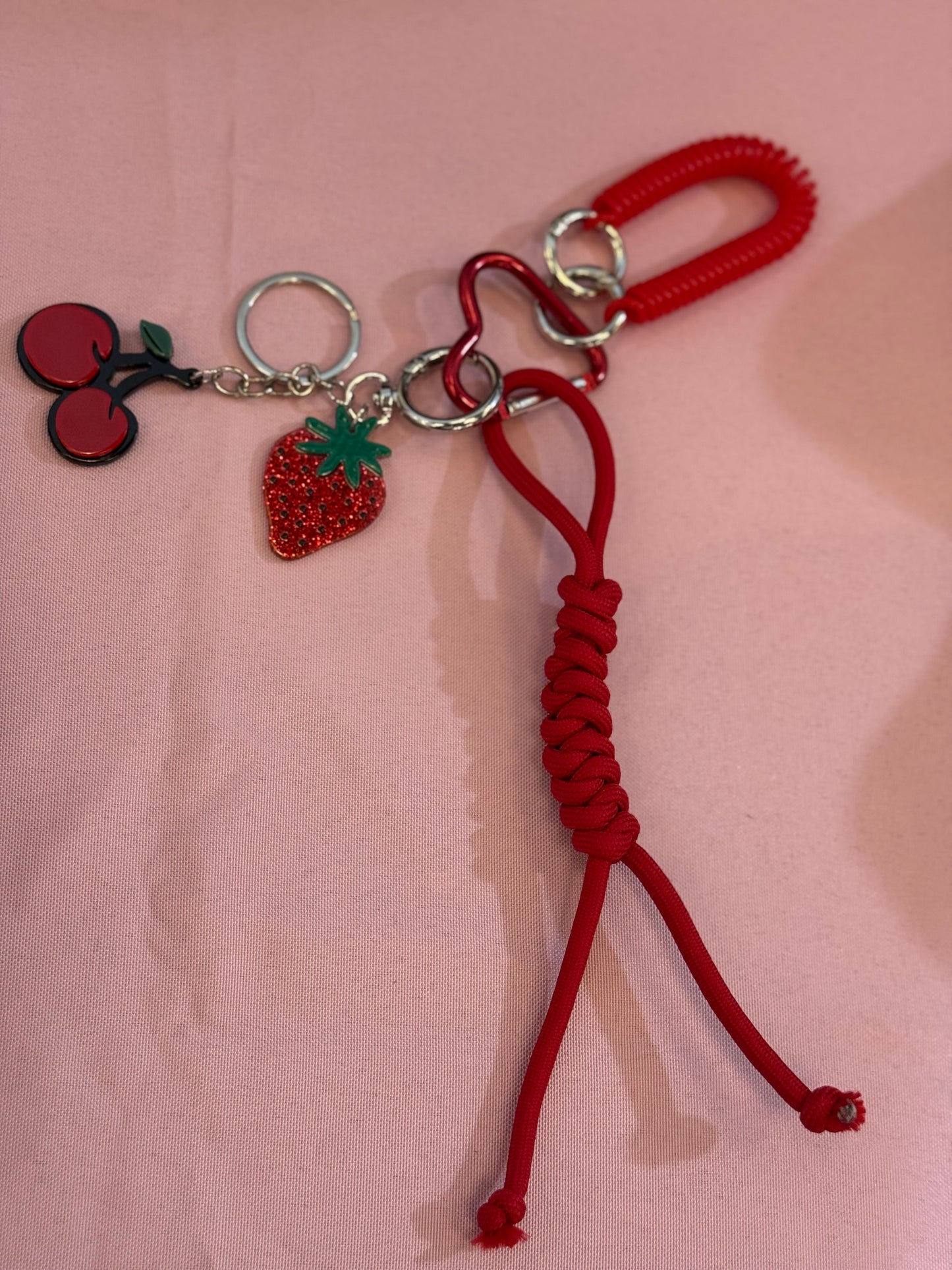 Handbag Key Holder / Red Strawberry