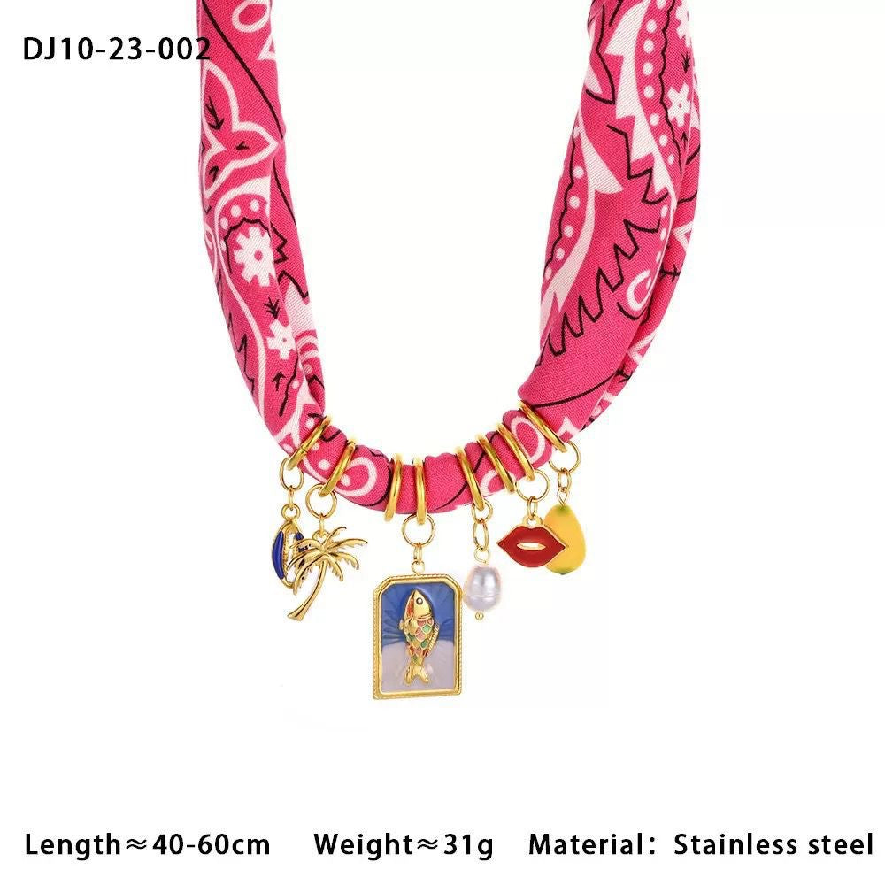 Bandana Charm Necklace