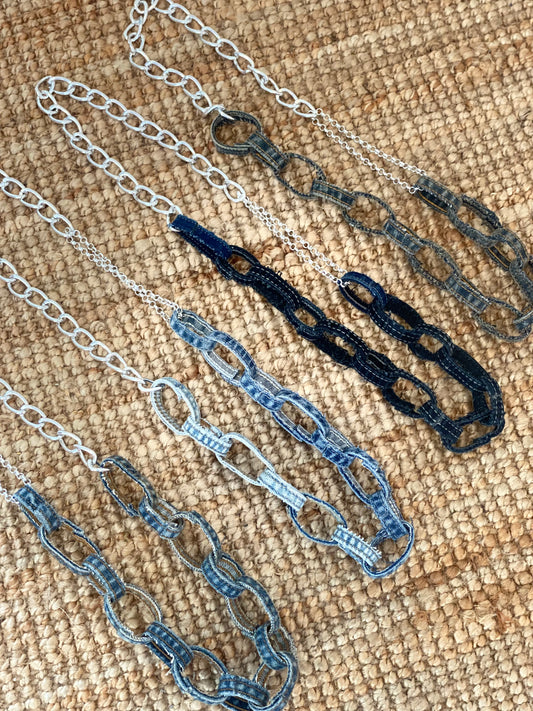 Denim Necklace