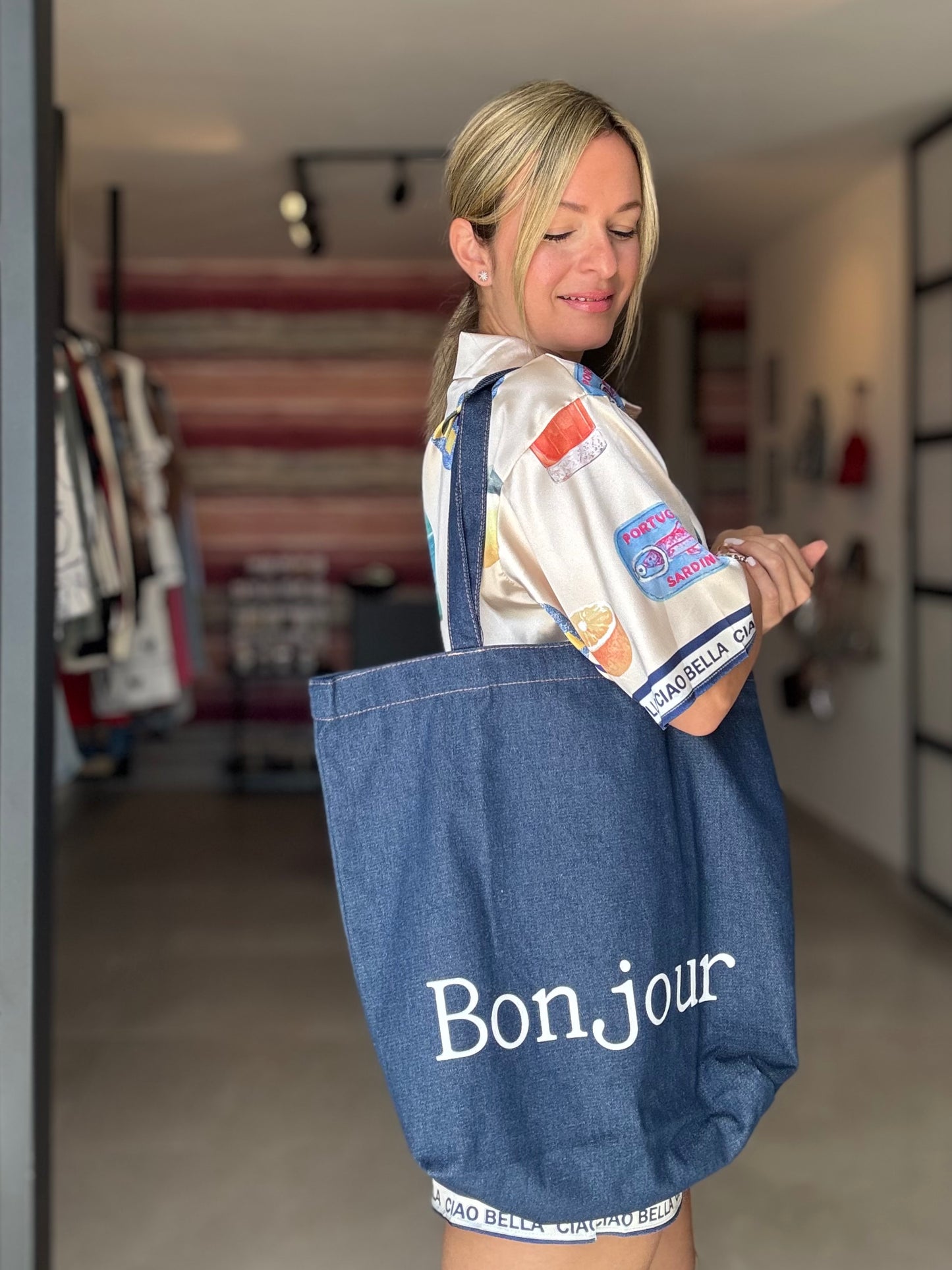 Bonjour Denim Bag