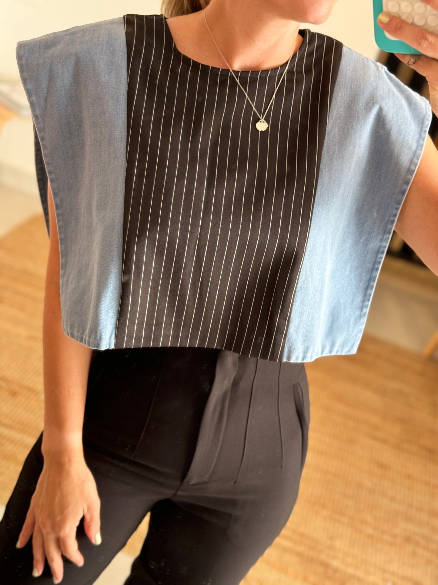 Boxy Contrast Top